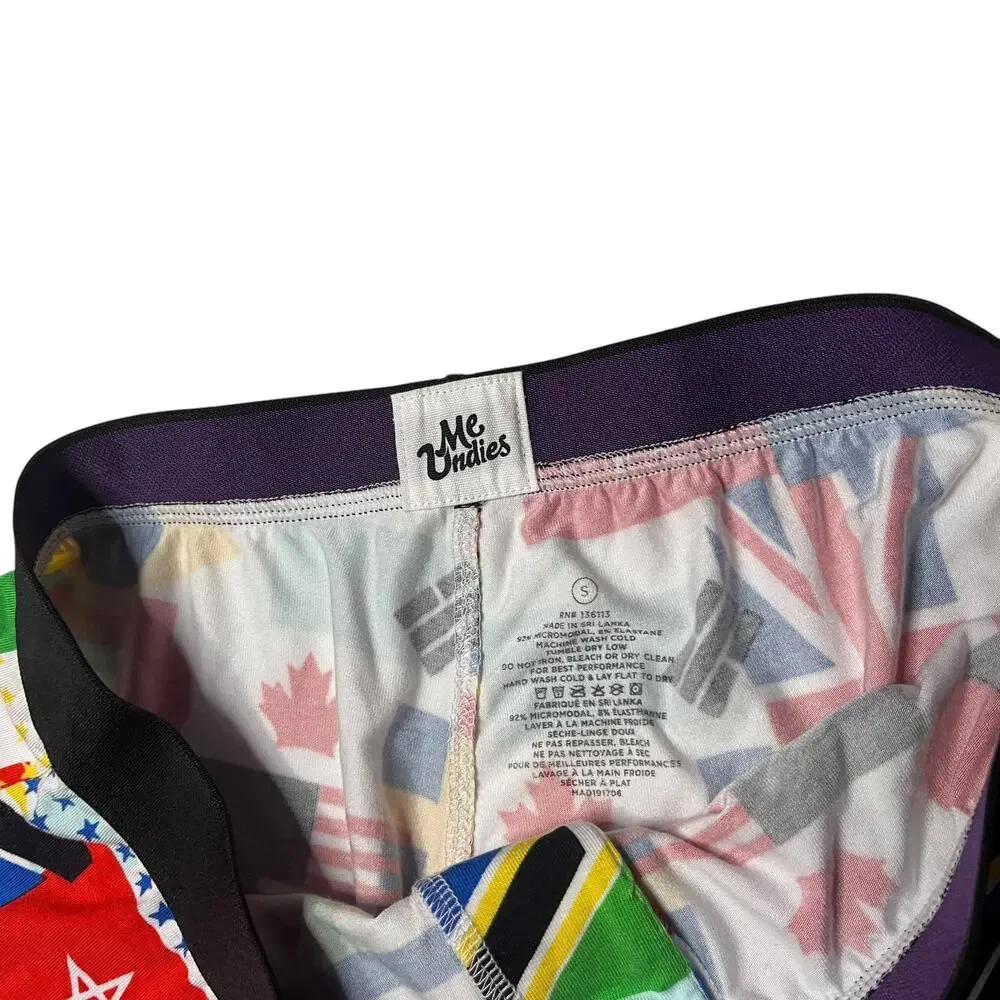 MeUndies World Flags Print Boxer Brief Size Small